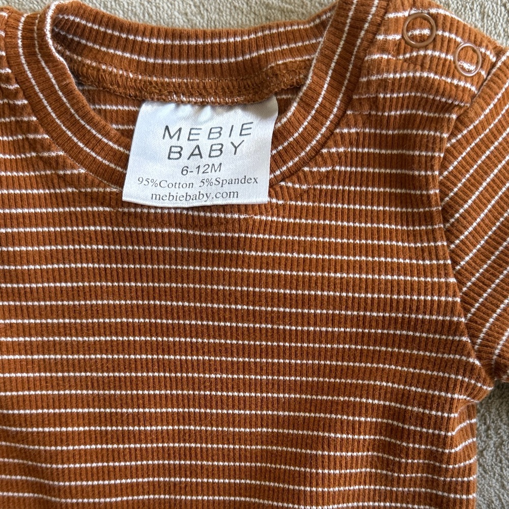 Mebie Baby Rust Striped Set - Picture 3 of 3